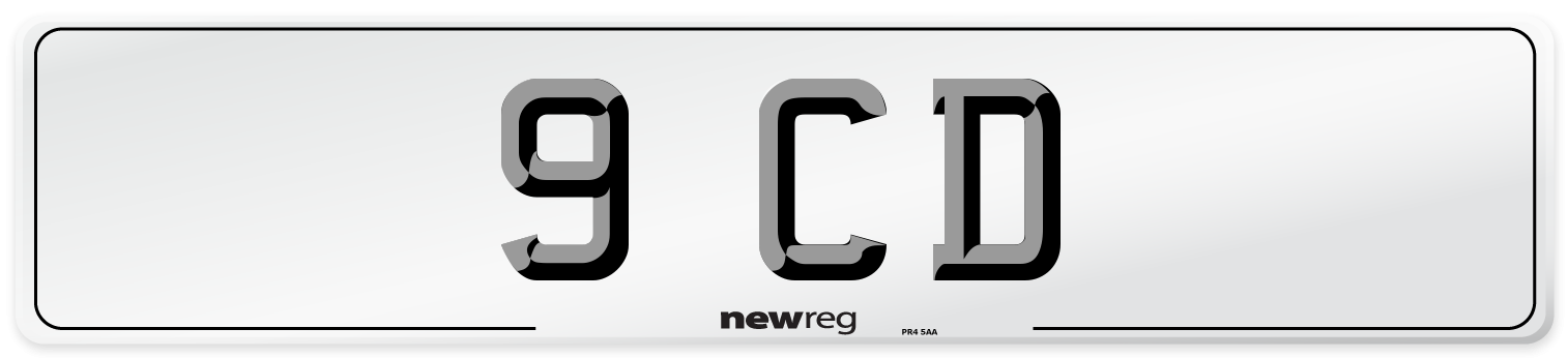 9 CD Number Plate from New Reg